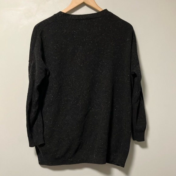 COS Black Flecked 100% Wool Cardigan Sweater - Picture 6 of 6